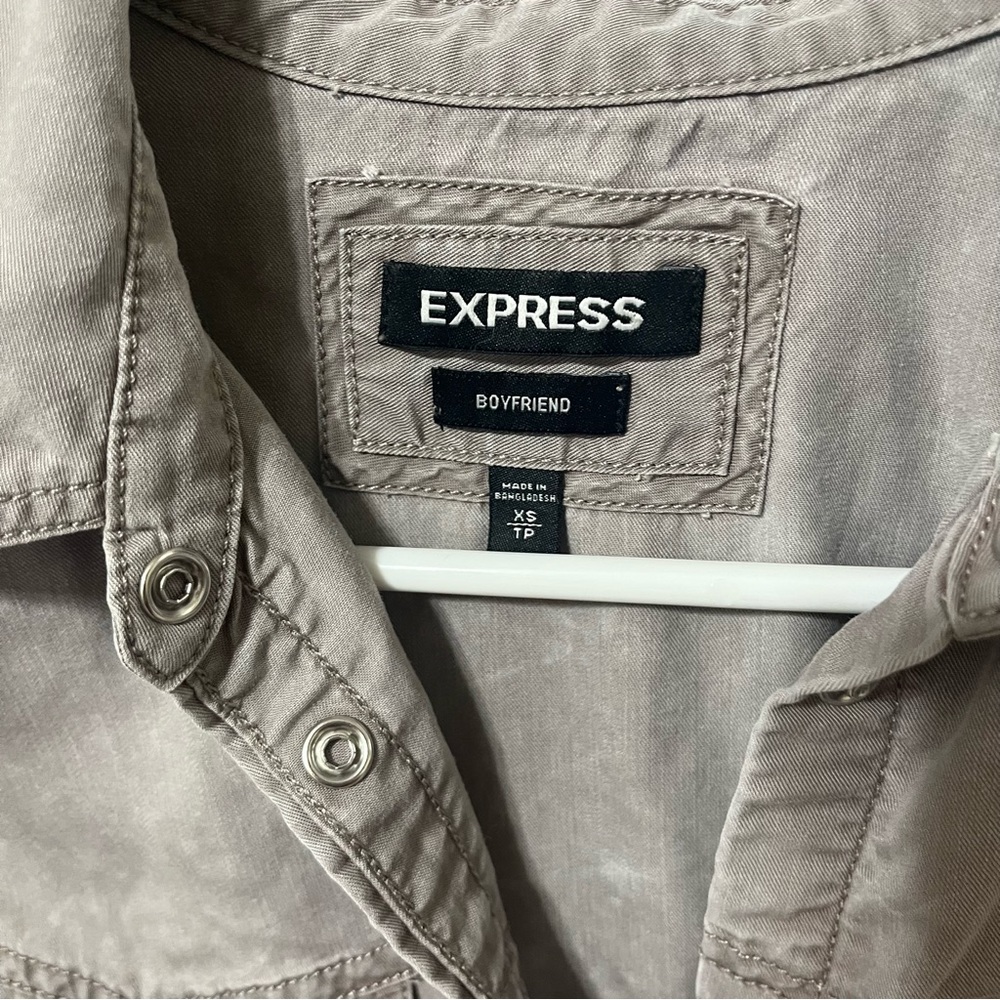 Express Western Button-Down Pocket Twill Shirt In… - image 3